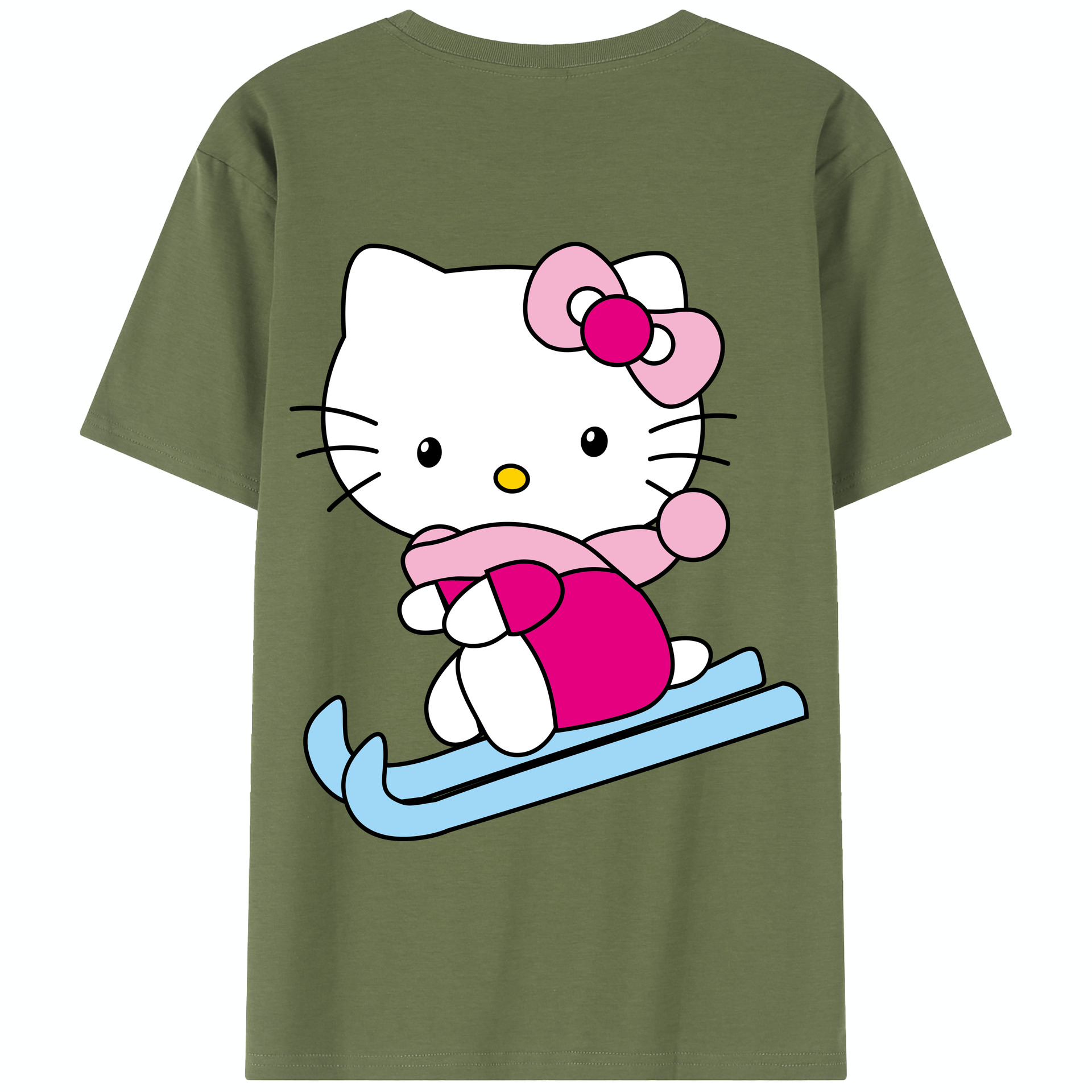 （画像用） Hello Kitty ハローキティ 綿100％半袖Tシャツ（背面プリント）